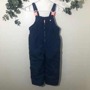 Girls Carters Snow Bibs Size Large or 6x